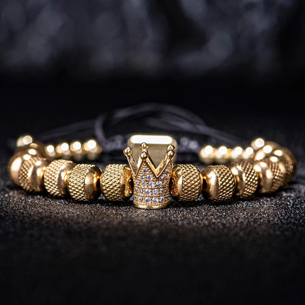 Blessings | VVS Diamond CZ 8MM Kings Crown Iced Blessings Gift Card Message Bracelet