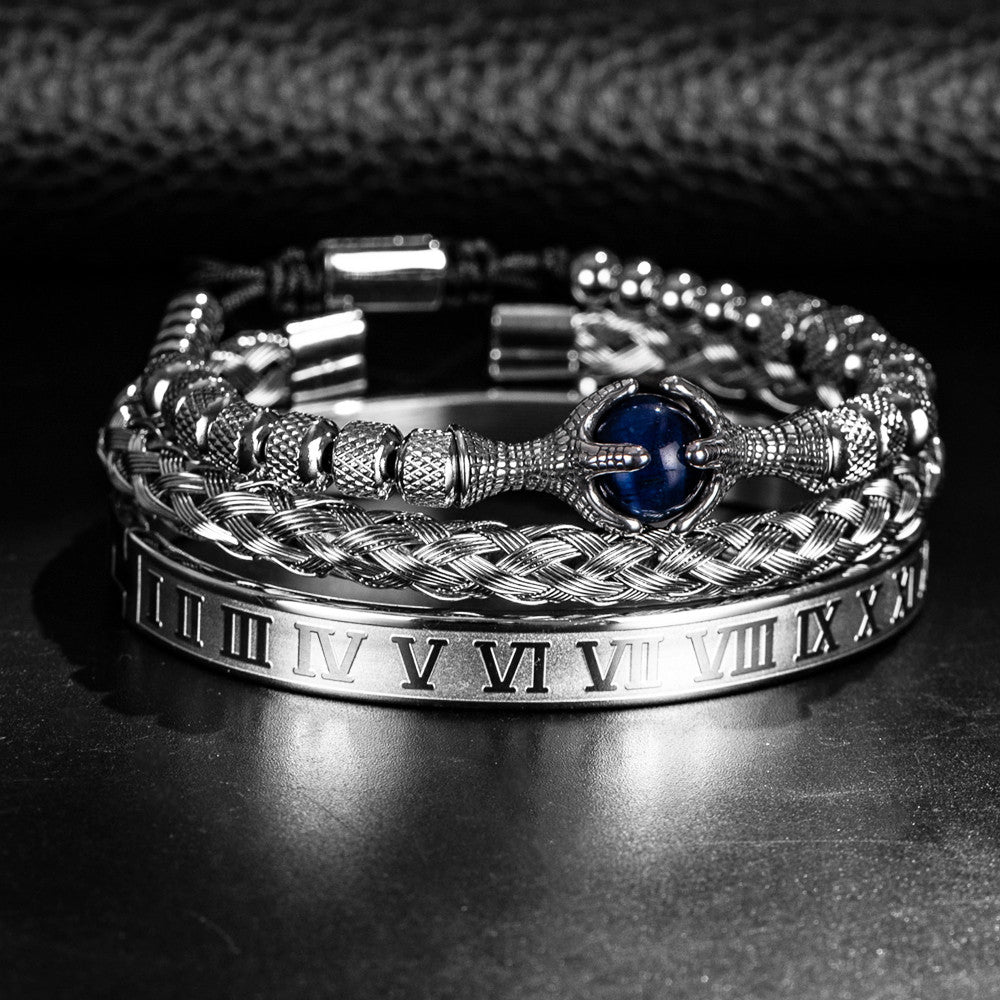 Apex Predator | Eagles Talon Tigers Eye 316L Stainless Steel Luxury Bracelet Set