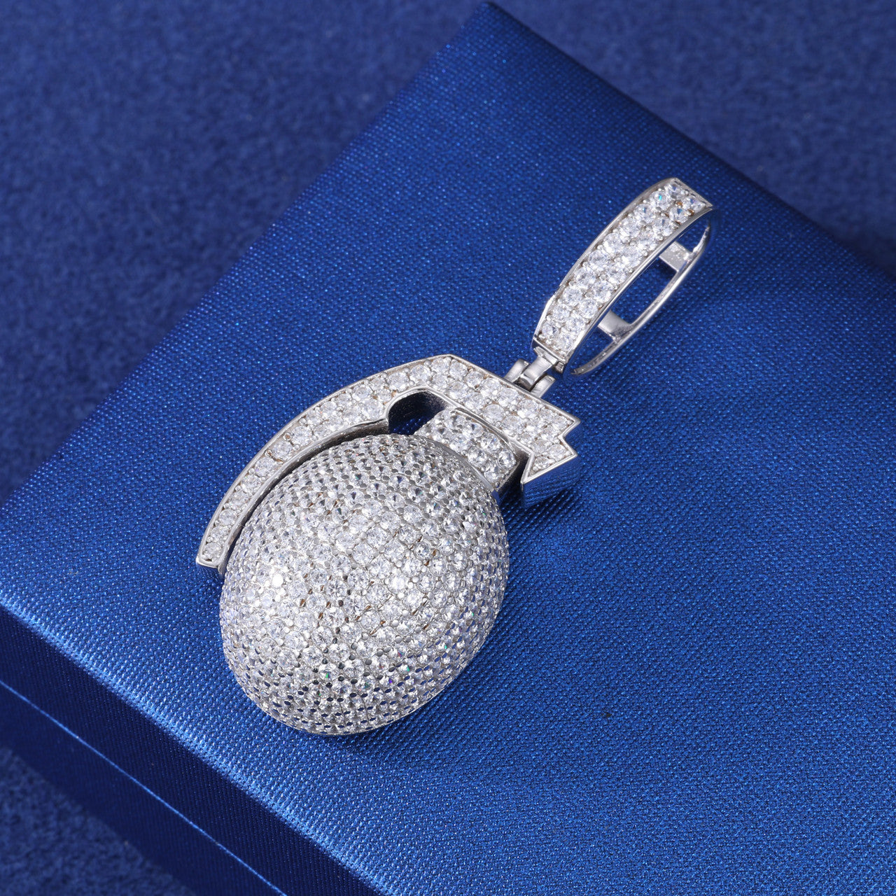 Just Bombs | Moissanite Diamond Sterling Silver D Color Grenade Hip Hop Pendants