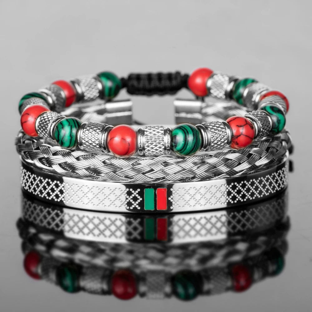 G Slide ll | Hand-Woven 18k Off Solid No Fade Stainless Steel Hip Hop Luxury Bracelet