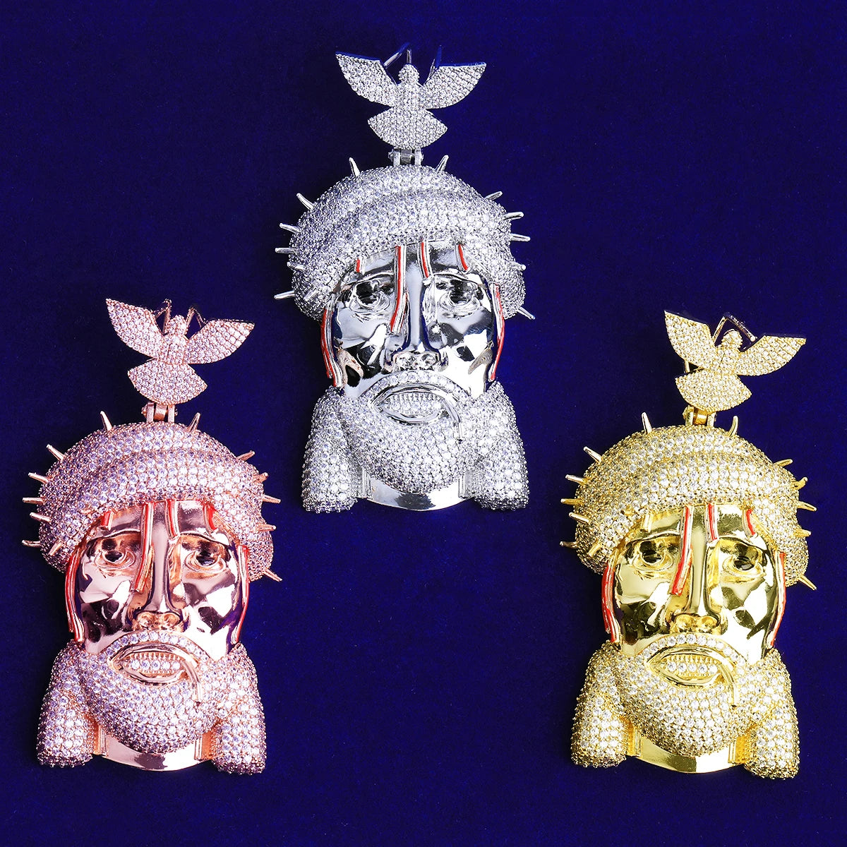 The Dove | VVS Diamond CZ Iced Blinged Out Jesus Piece Hip Hop Pendant