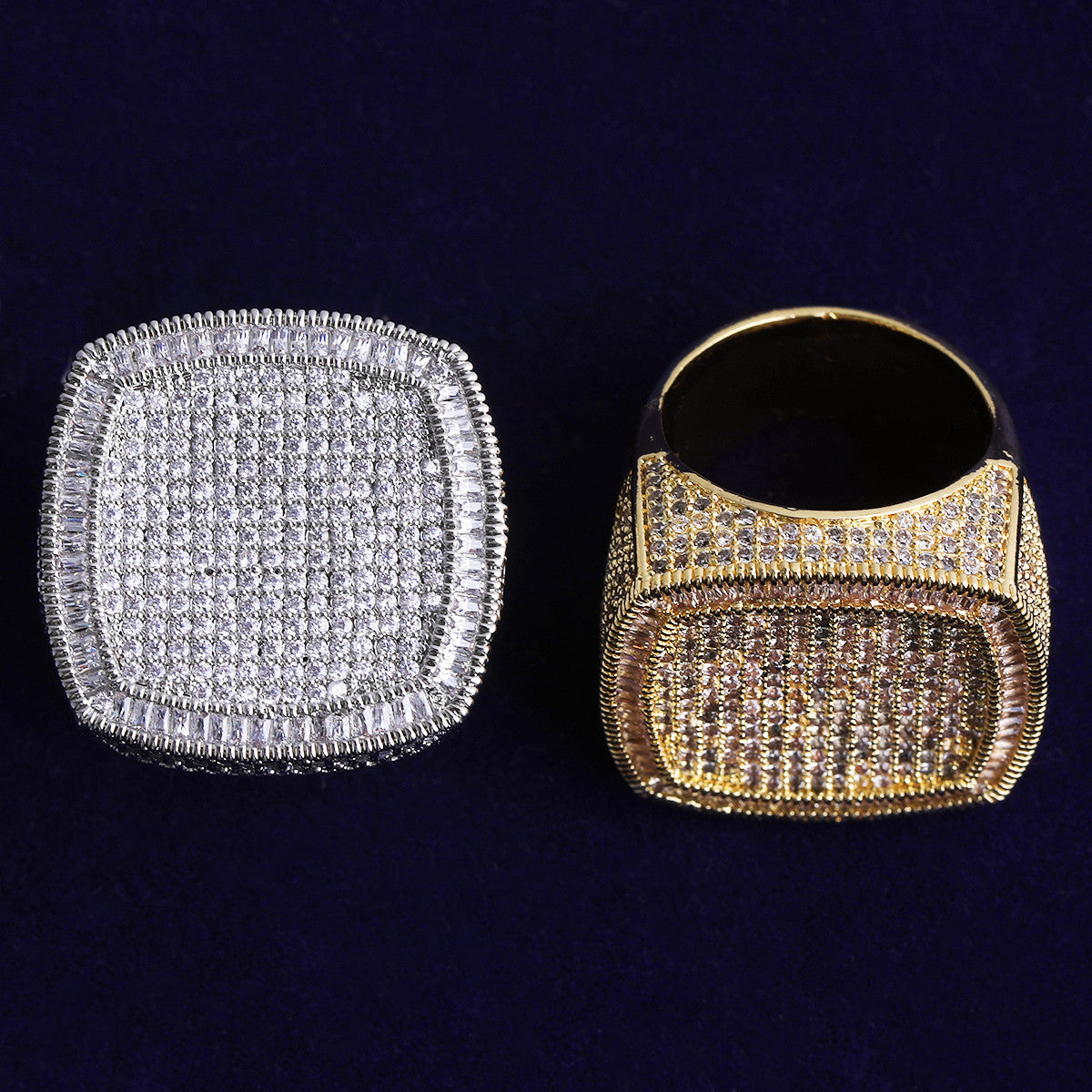 Thot Trap | VVS Diamond CZ Iced Blinged Out Baguette Pave Hip Hop Rings