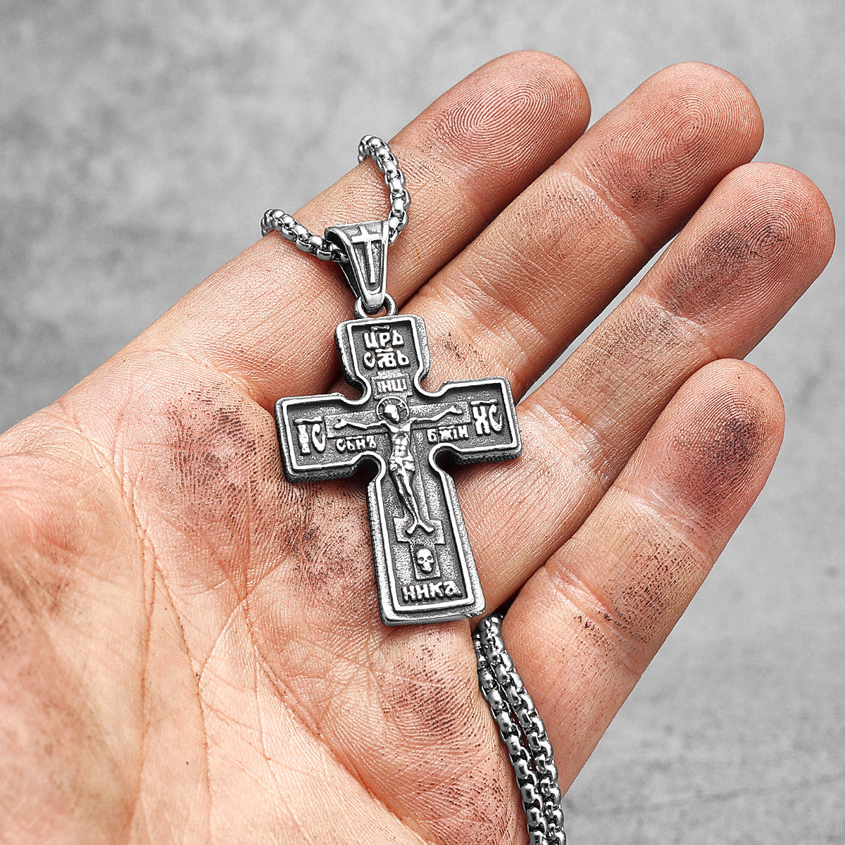 Jesus Good Friday Cross | 316L No Fade Spiritual Religion Stainless Steel Cross Pendant