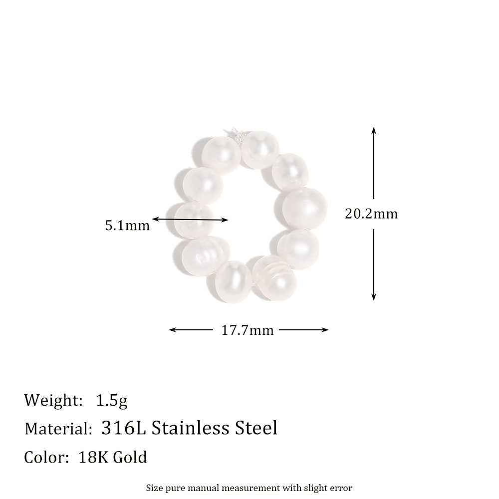 Sea Pearl Flower Heart 18k Gold Stainless Steel Pendants Charm Waterproof Necklaces