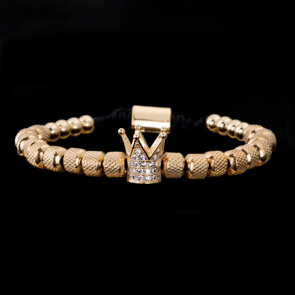 Regal Steel Armlet | Kings Crown No Fade Stainless Steel Luxury Bracelet