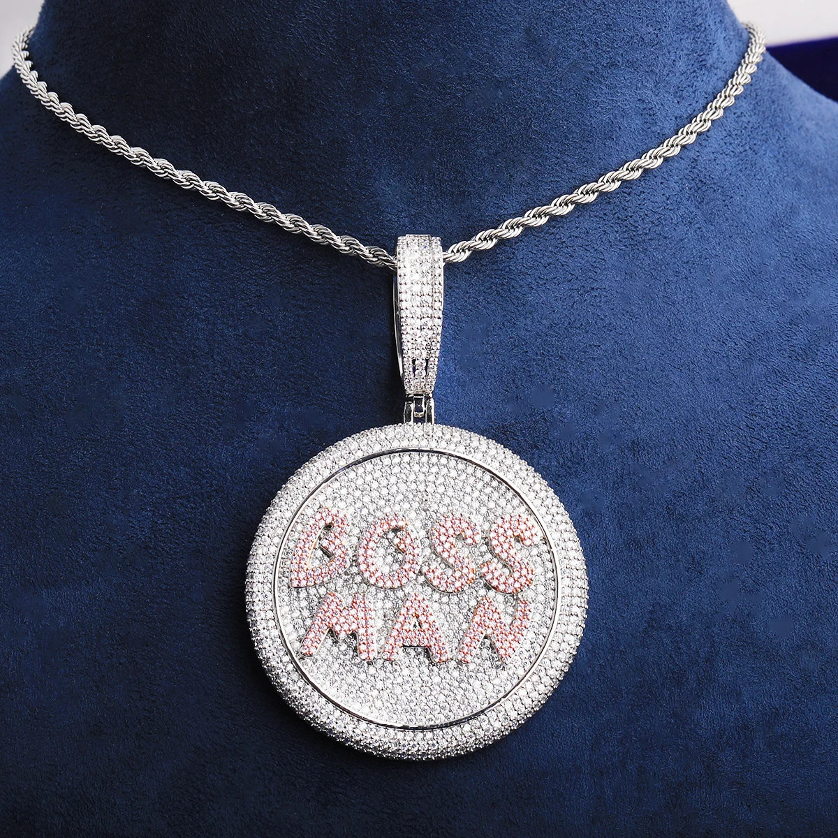 Boss Man | VVS Diamond CZ Iced Blinged Out Boss Man Hip Hop Luxury Pendant