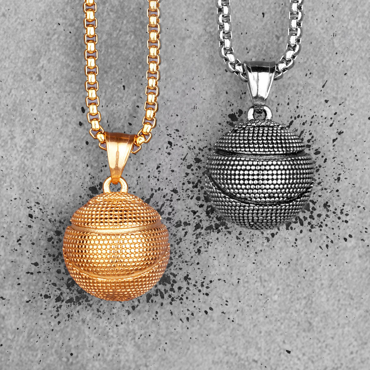 Basketball | 316L No Fade Stainless Steel Men's Hip Hop Pendant Chain Necklace