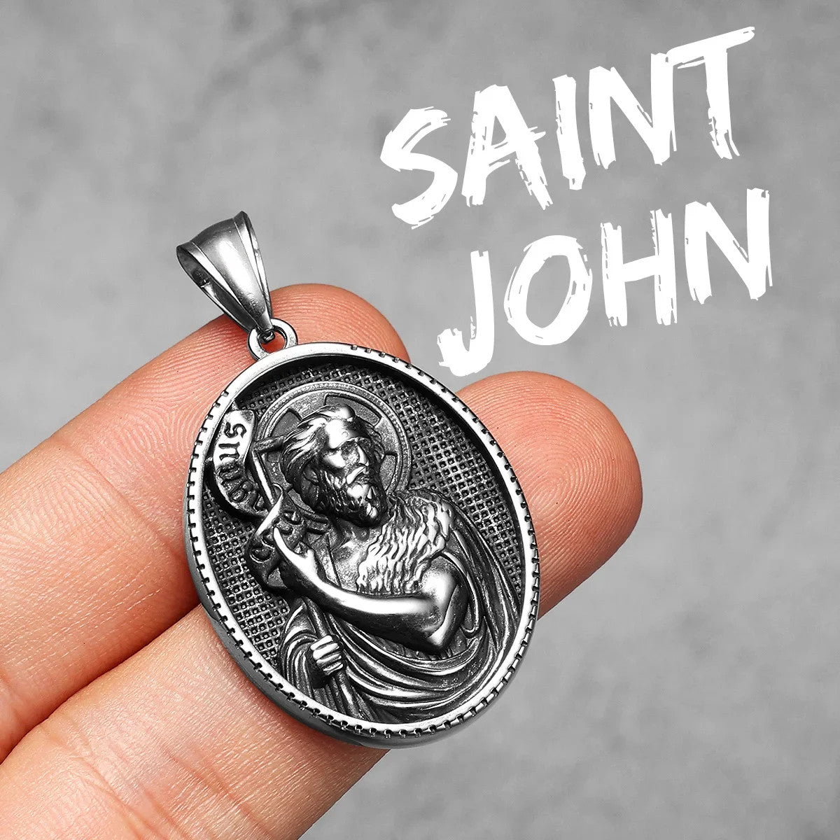 Saint John | 316L No Fade Stainless Steel Powerful Amulet Spiritual Chain Pendant
