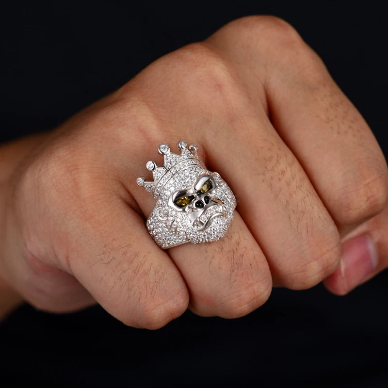 Real in The Field | King Kong Moissanite Diamond Solid Sterling Silver Hip Hop Rings