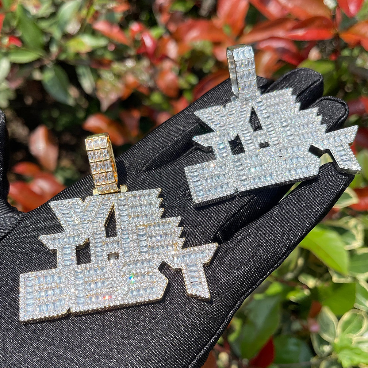 We The Best | All Baguette VVS Diamond CZ Flooded Ice Hip Hop Pendant