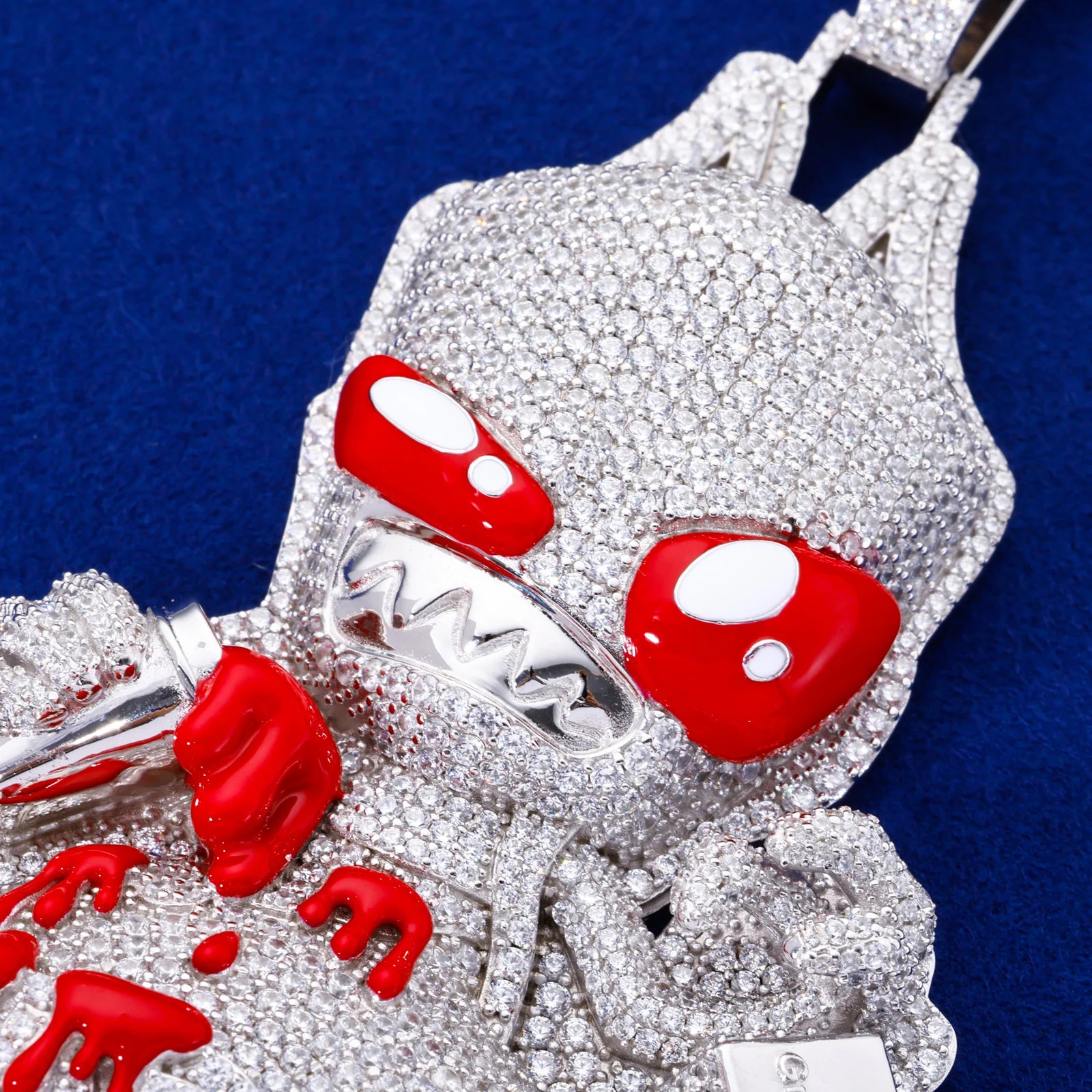 Bandbois WRLD | Custom VVS Moissanite Hip Hop 925 Solid Silver Blood Drip Pendant
