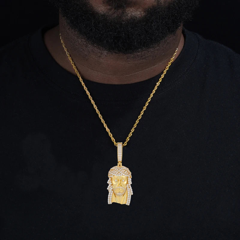 Classic Jesus Piece | The Original 925 Sterling Silver Moissanite Diamond Hip Hop Jesus Pendant