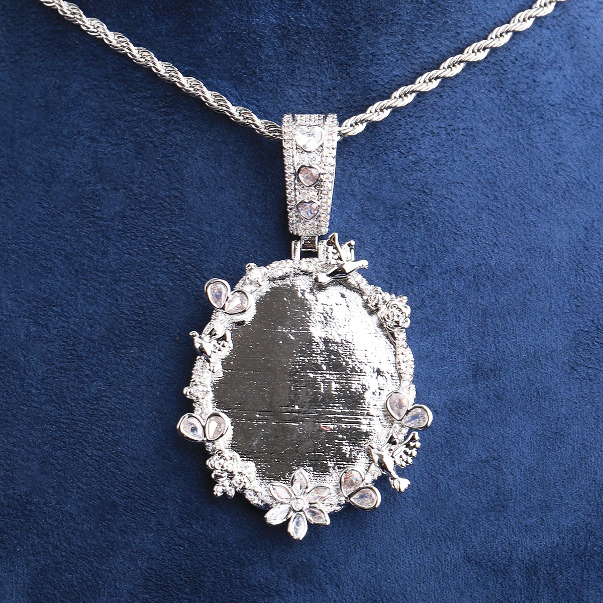 Mirror Mirror | VVS Diamond CZ Custom Photo Picture Pendant Chain Necklace