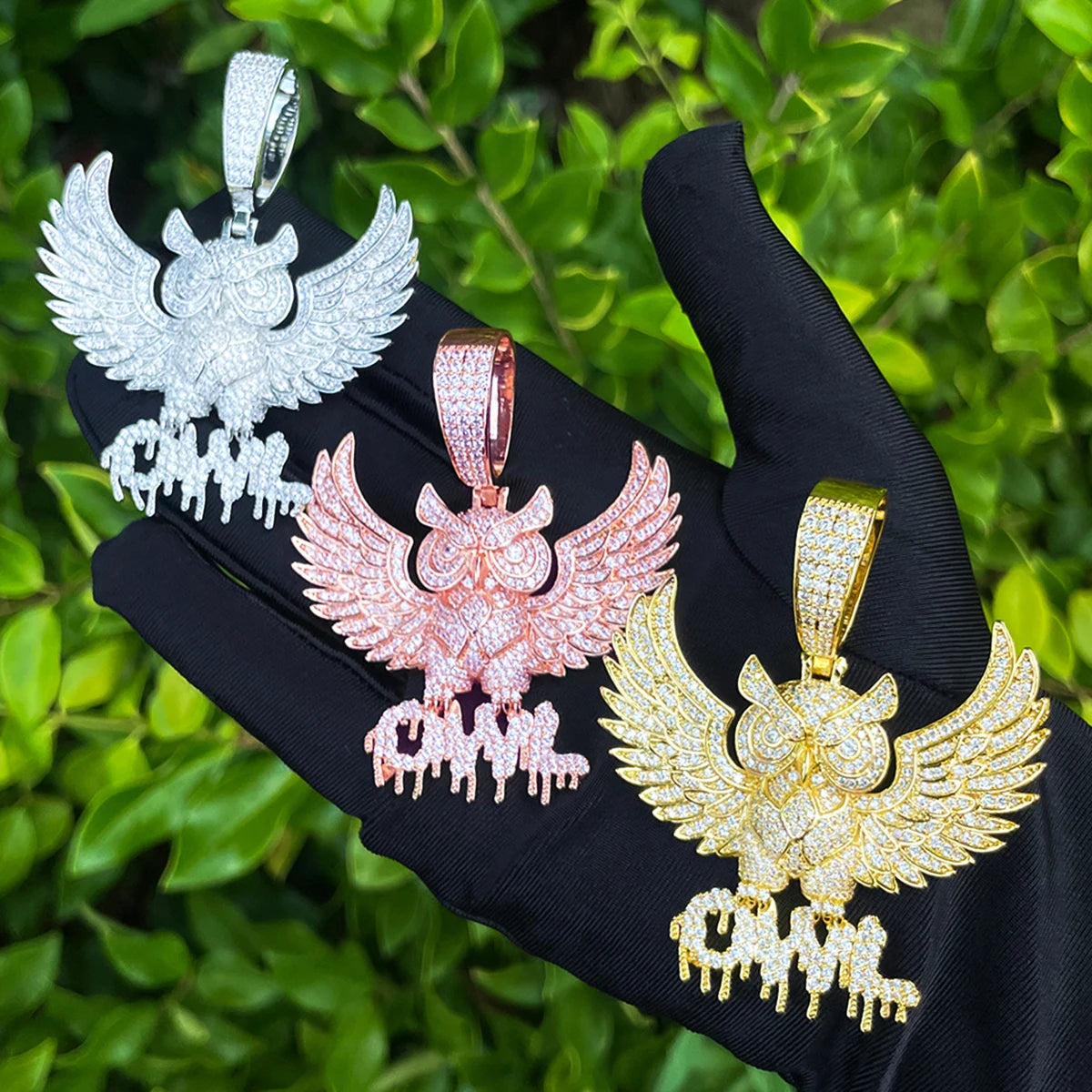 Wisdom Drip | VVS Diamond CZ Wise Owl Iced Blinged Out Pendant Chain