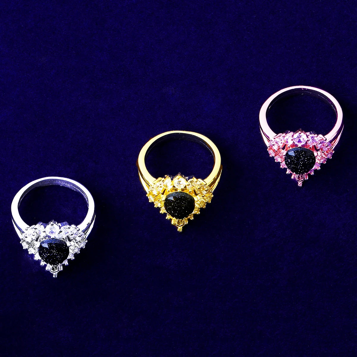 Black Rock Ice | VVS Diamond CZ Prong Set Iced Blinged Out Rings