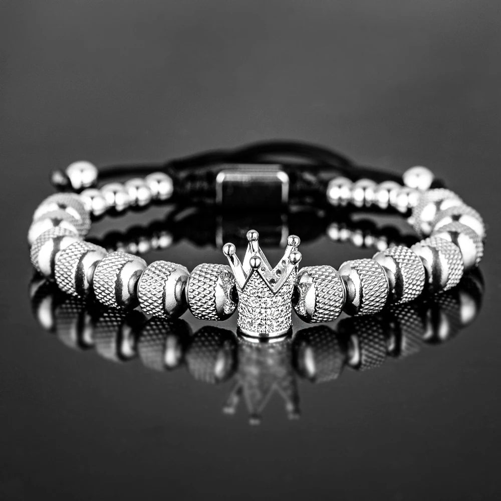 Blessings | VVS Diamond CZ 8MM Kings Crown Iced Blessings Gift Card Message Bracelet