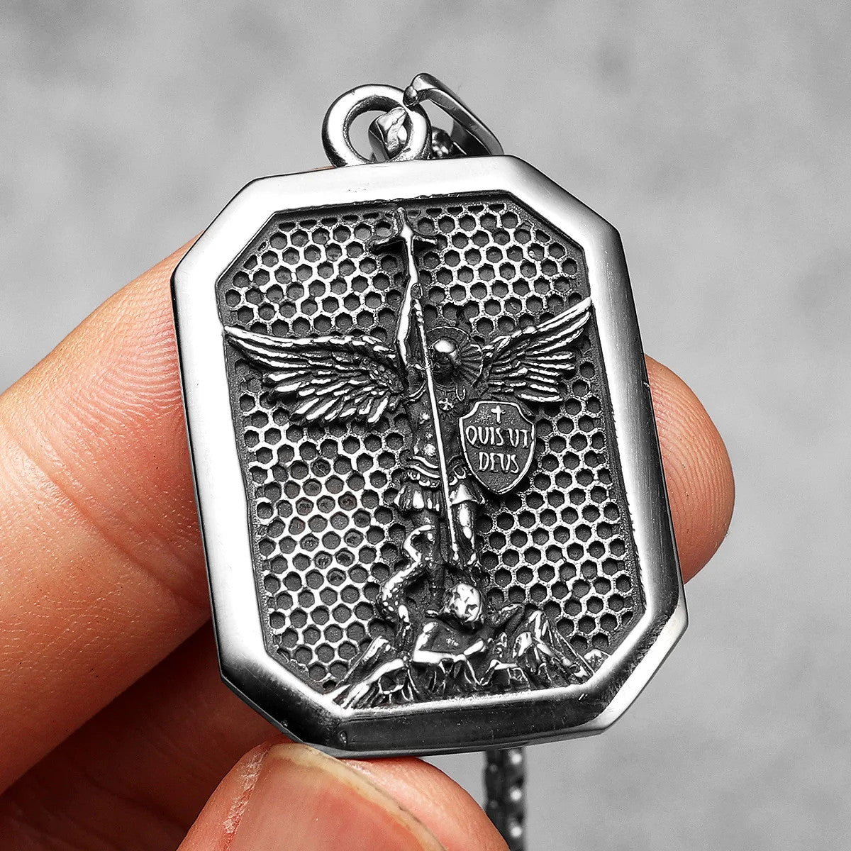 Divine Protection Collection | 316L No Fade Stainless Steel Arch Angel St.Michael Amulet