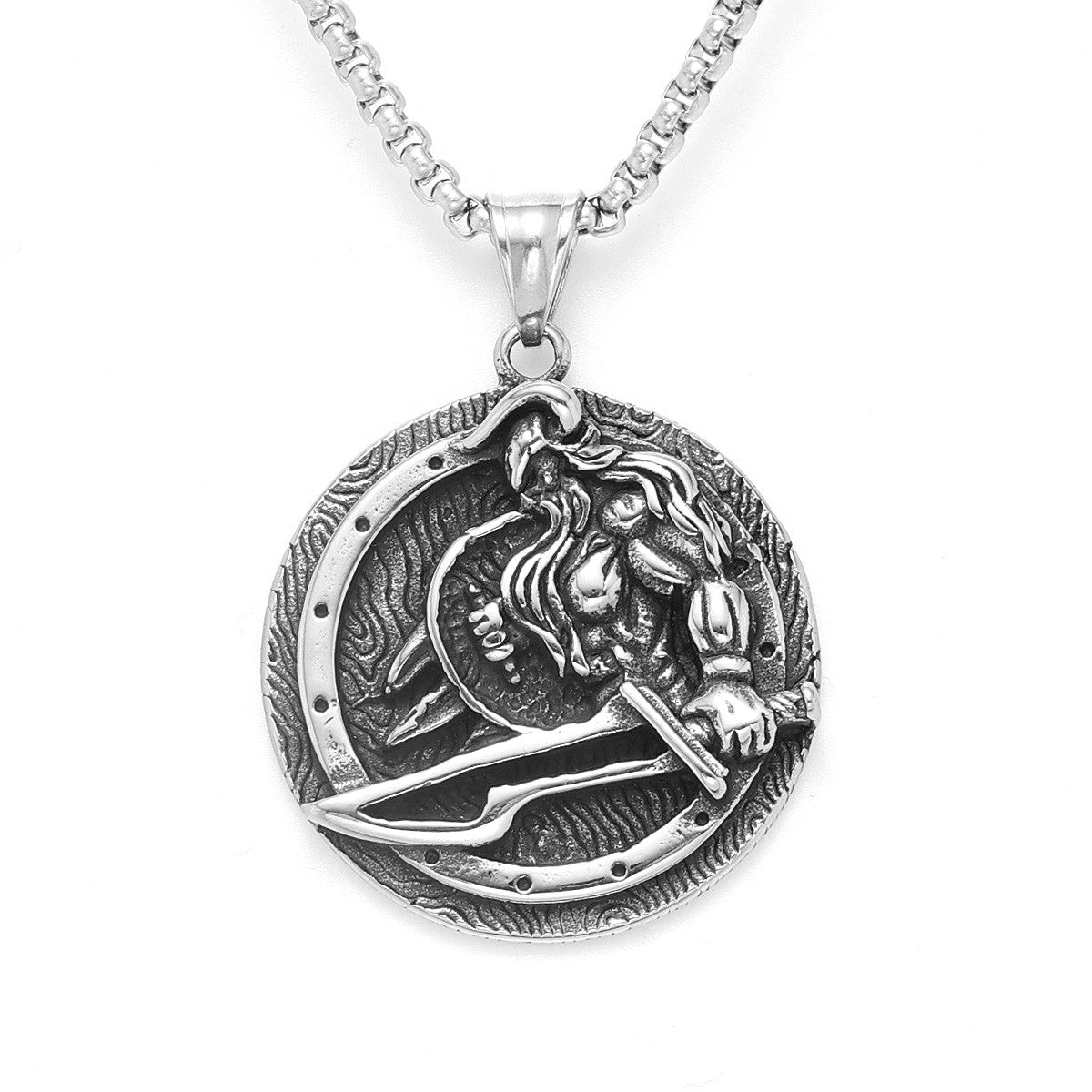 Berserker | 316L No Fade Stainless Steel Sword Viking Warrior God Pendant Chain Necklace