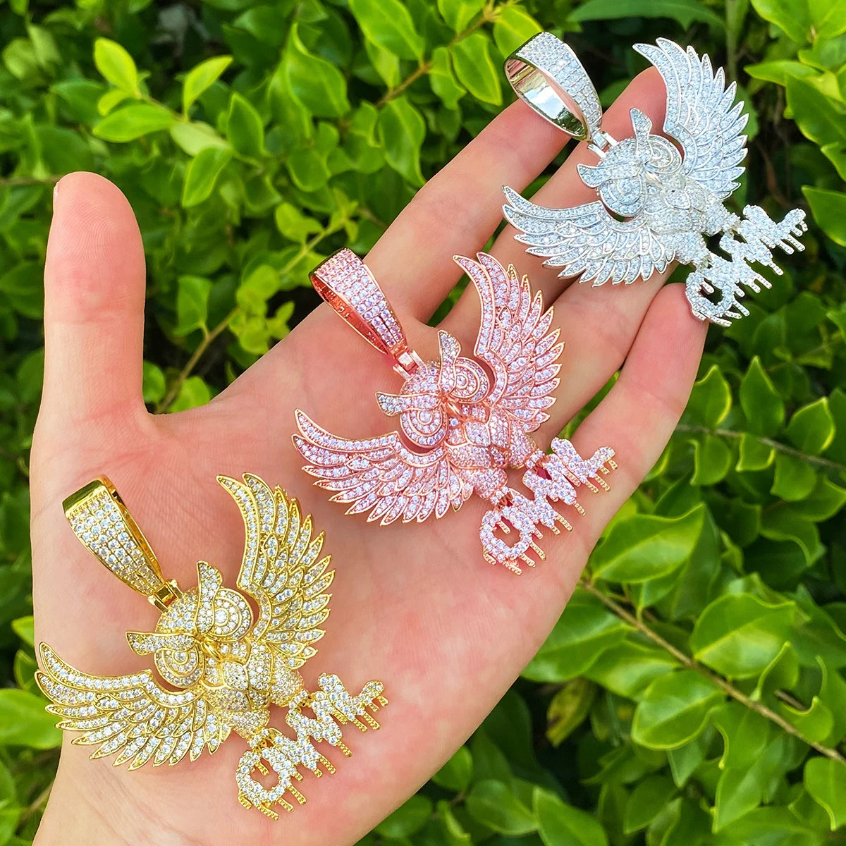 Wisdom Drip | VVS Diamond CZ Wise Owl Iced Blinged Out Pendant Chain