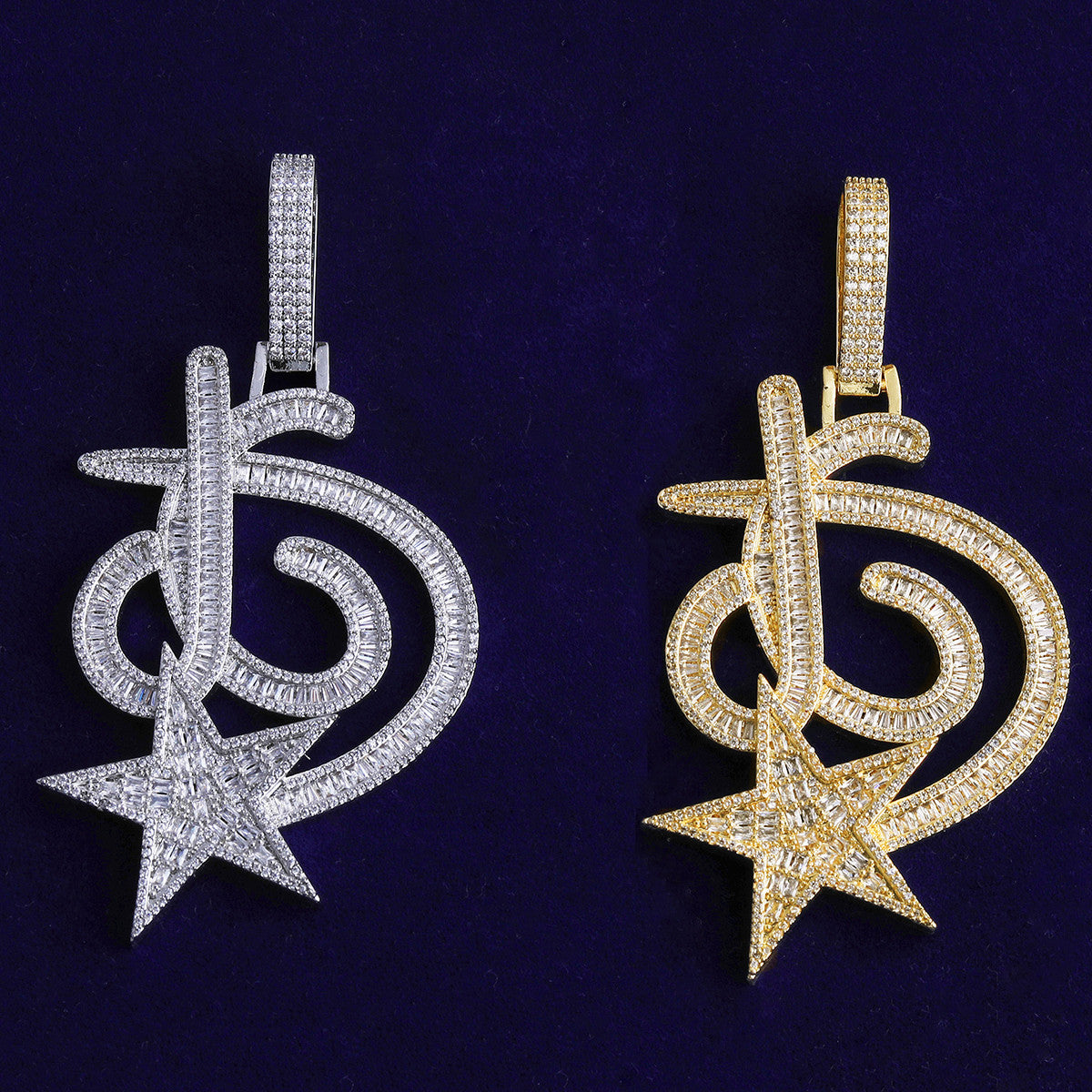 JG Star | VVS Diamond CZ Super Star Iced Blinged Out Hip Hop Pendant Chain Necklace