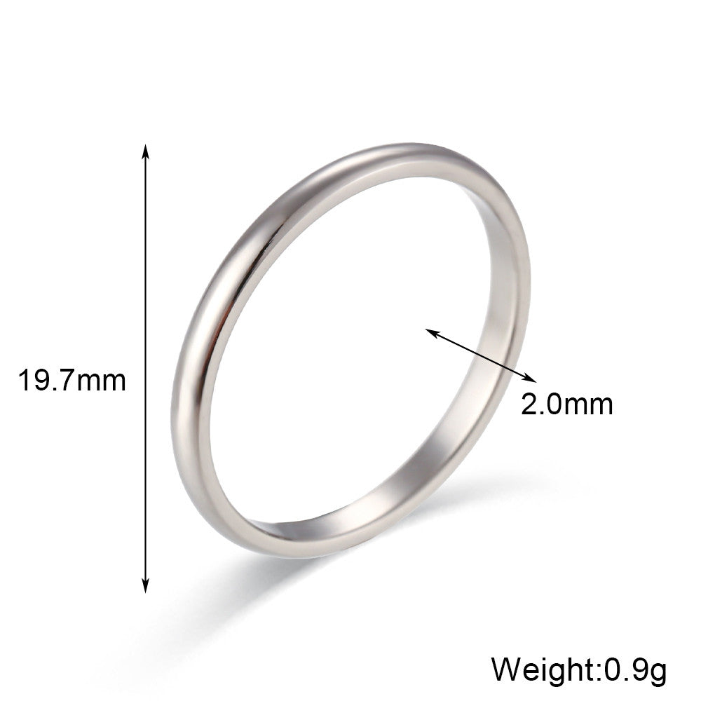 Waterproof Stainless Steel 18k Gold Silver Bling Bling 2mm 4mm 6mm Stackable Rings
