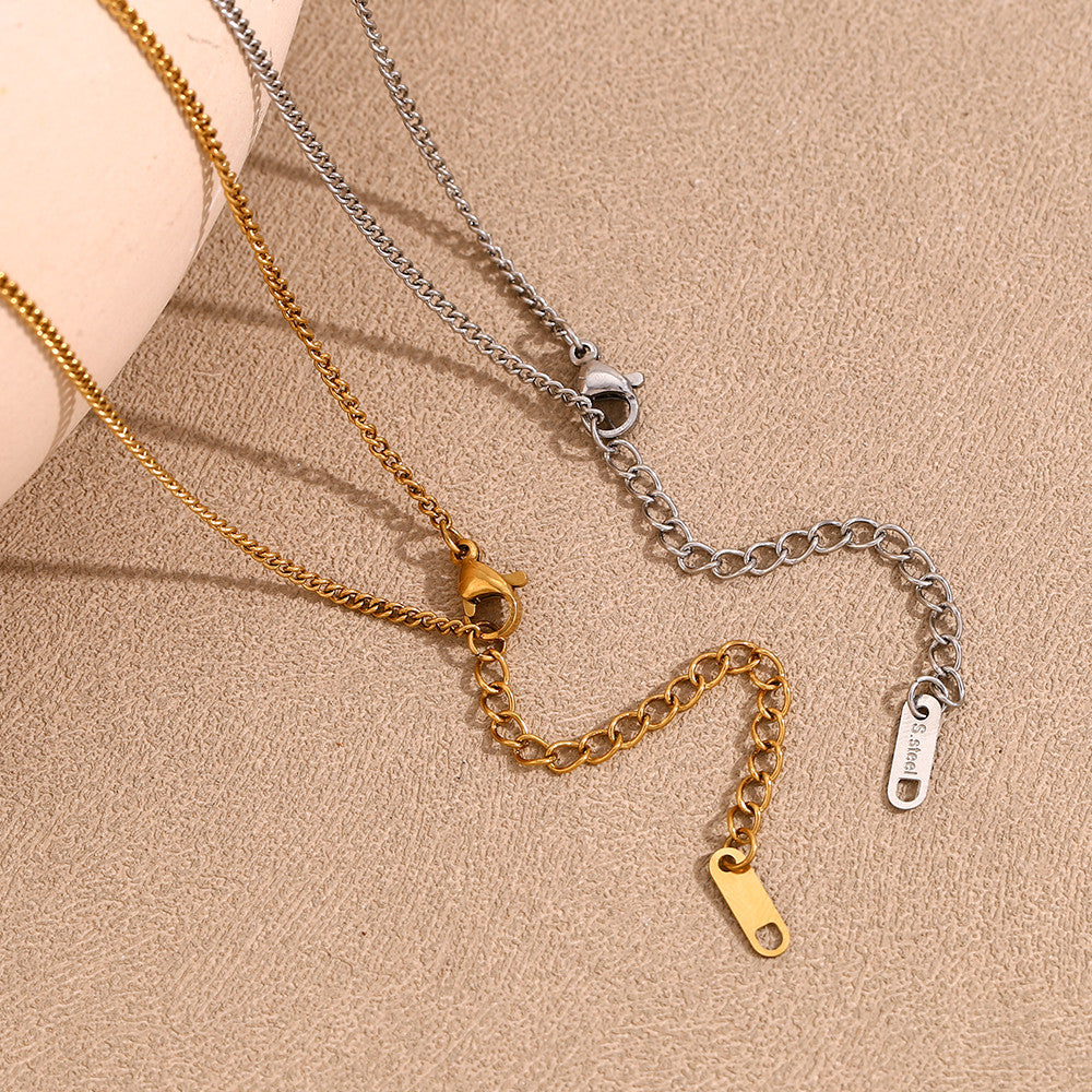 18k Gold 316L Stainless Steel Waterproof Cute Fish Pendant Charm Necklace