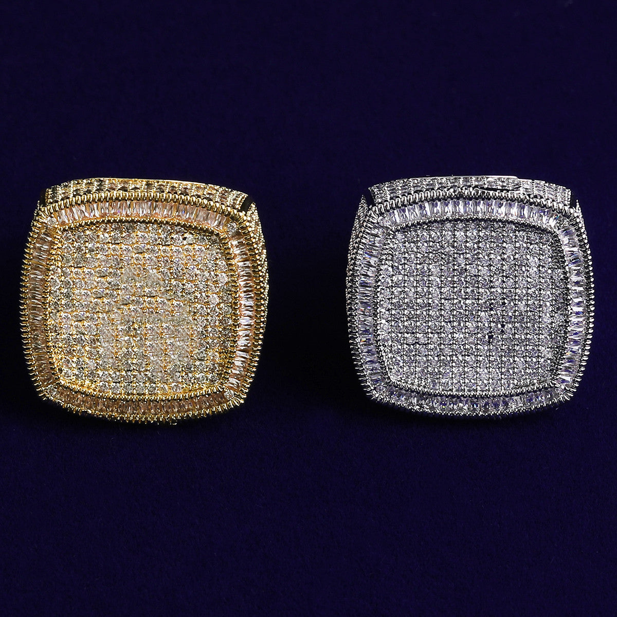 Thot Trap | VVS Diamond CZ Iced Blinged Out Baguette Pave Hip Hop Rings