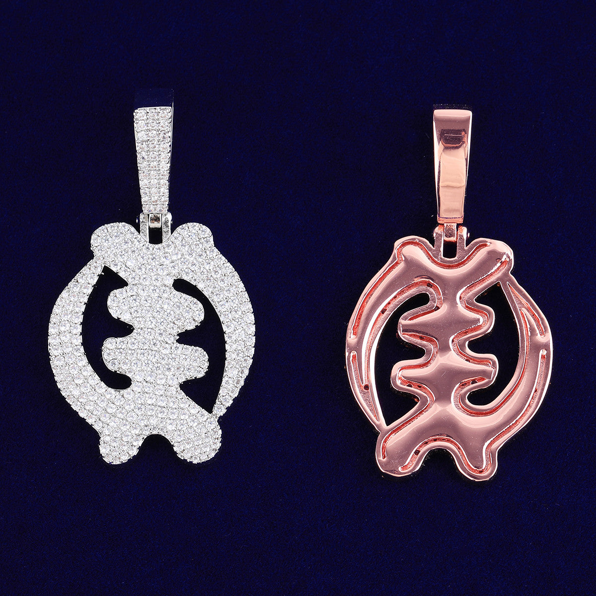 Ancient Ice | Nigerian Iced Blinged Out Fish Bone Diagram VVS Diamond CZ Hip Hop Pendant