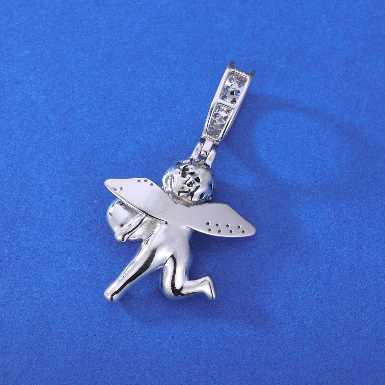 Run With The Bag | Moissanite Diamond 925 Silver Money Bag Angel Hip Hop Pendant