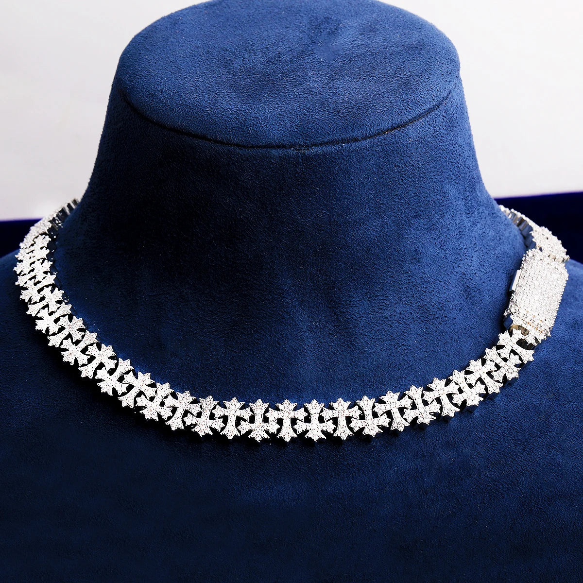 Criss Crossed | VVS Diamond CZ Cross Link Iced Blinged Out Hip Hop Chain Necklace