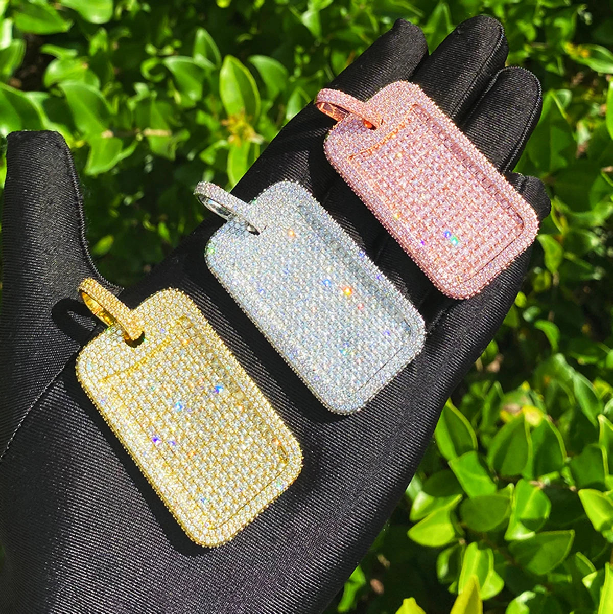 Simply Iced | VVS Diamond CZ 5AA+ Iced Blinged Out Dog Tag Pendant Chain