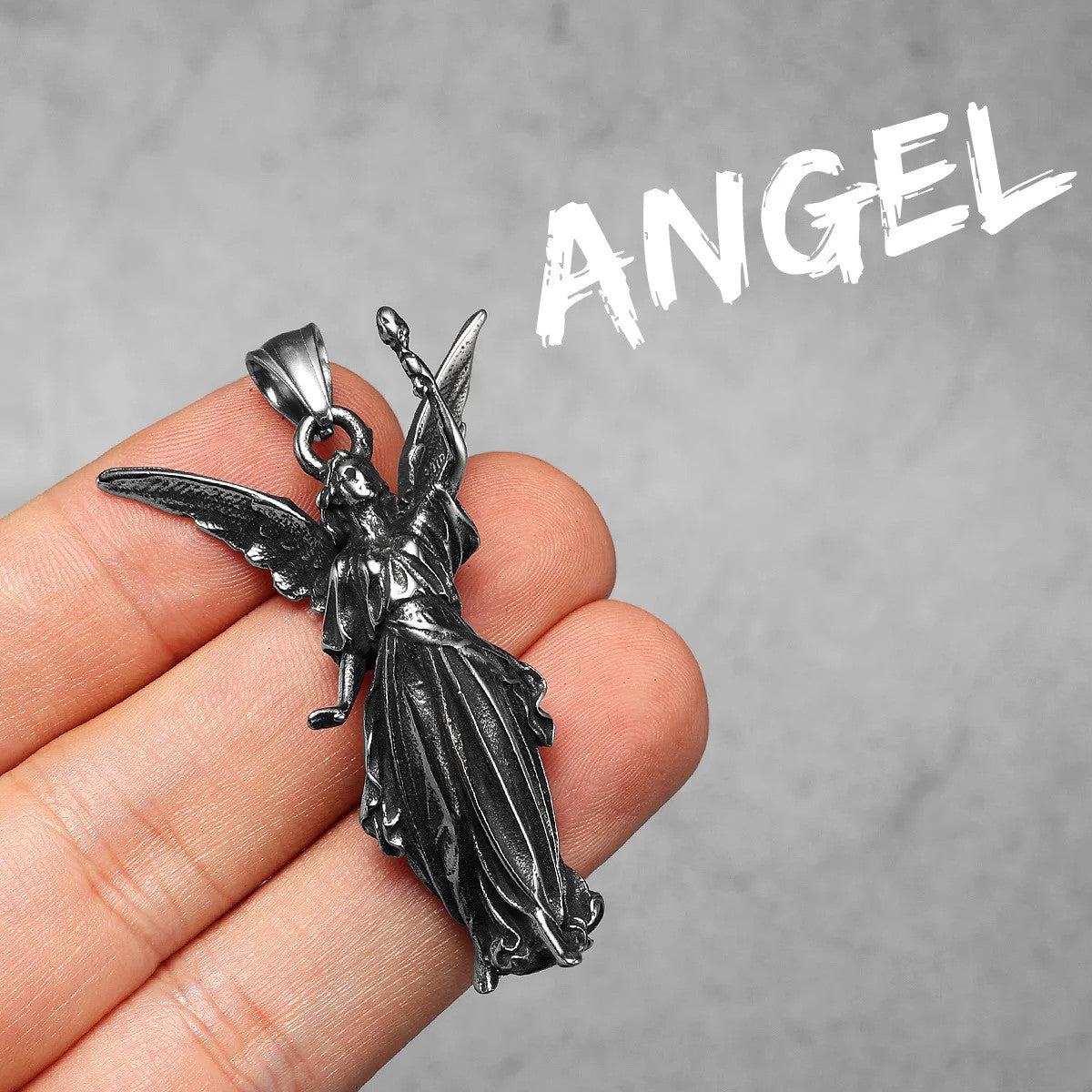Angel Liberty |  316L Solid Stainless Steel Unique Personality Amulet Pendant