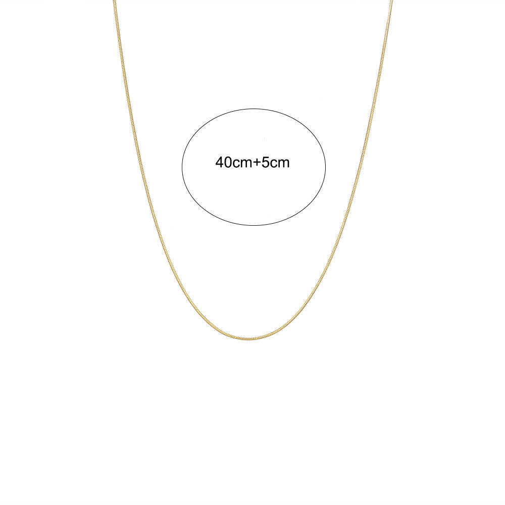 No Tarnish No Fading Stainless Steel 18K Gold  Herringbone Thin Snake Chain Layer Necklace