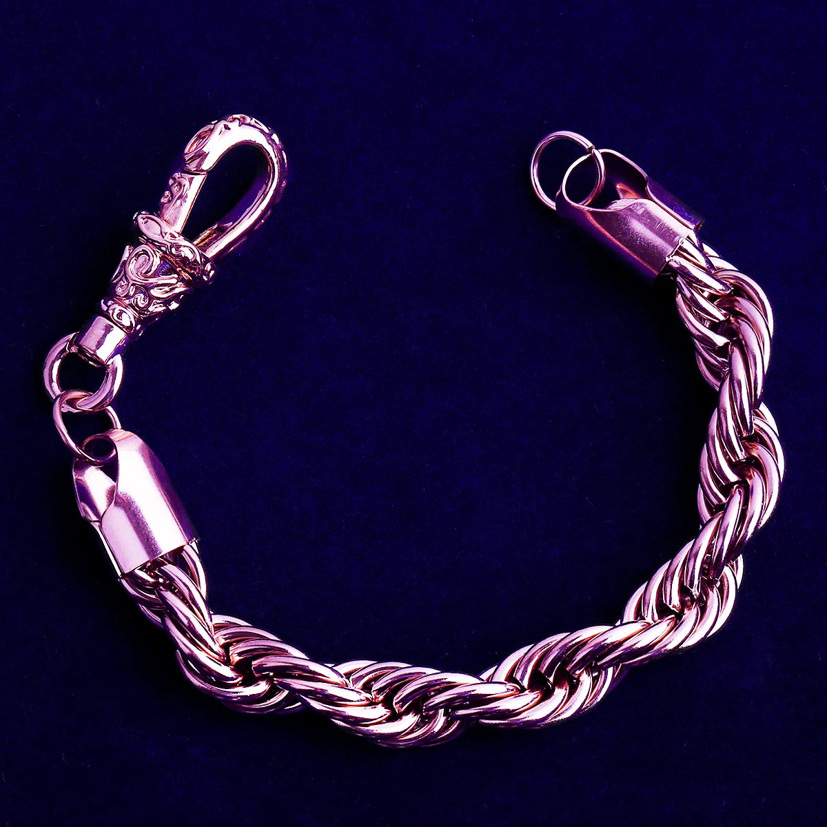 10MM Belcher Rope | 24k Gold Solid Stainless Steel Belcher Clasp Hip Hop Bracelets