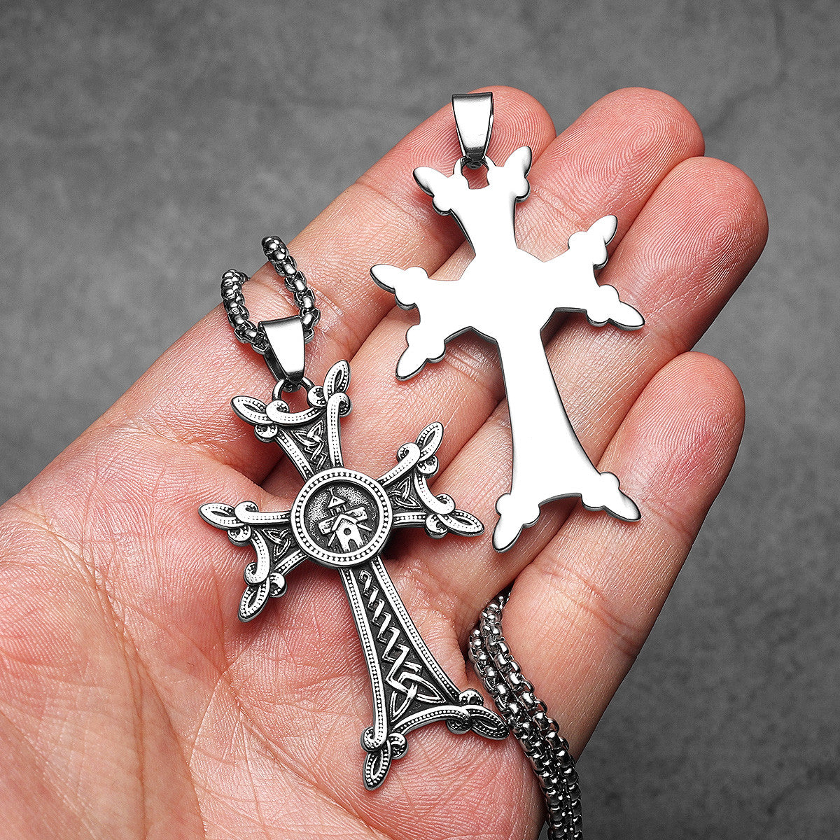 Celtic Knot Cross | Men's 316L Stainless Steel Infinite Protection Cross Pendant