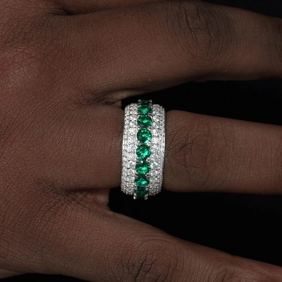 Skunked Ice | VVS Diamond Moissanite Solid 925 Iced Blinged Out Rings
