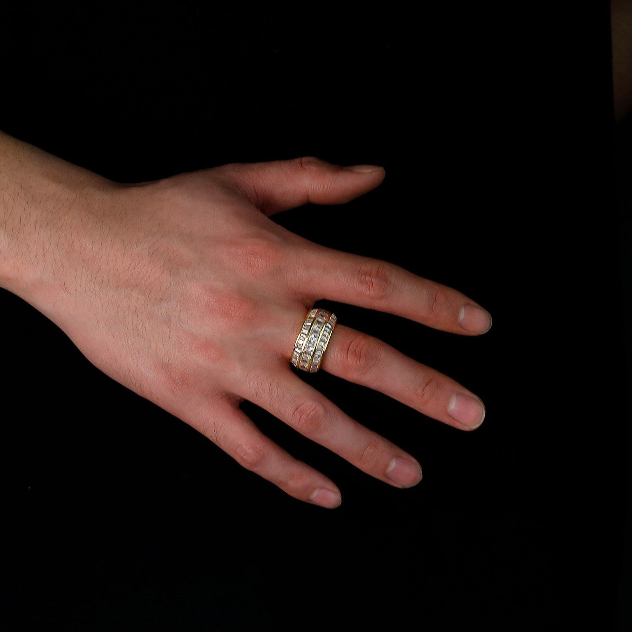 The Thunderdome | VVS Diamond CZ New Full Prong Set Iced Blinged Out Baguette Rings