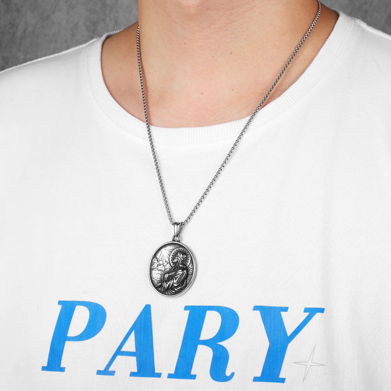 Hall Of Saints | 316L Solid Stainless Steel Holy Father Joseph Saint Pendant Collection