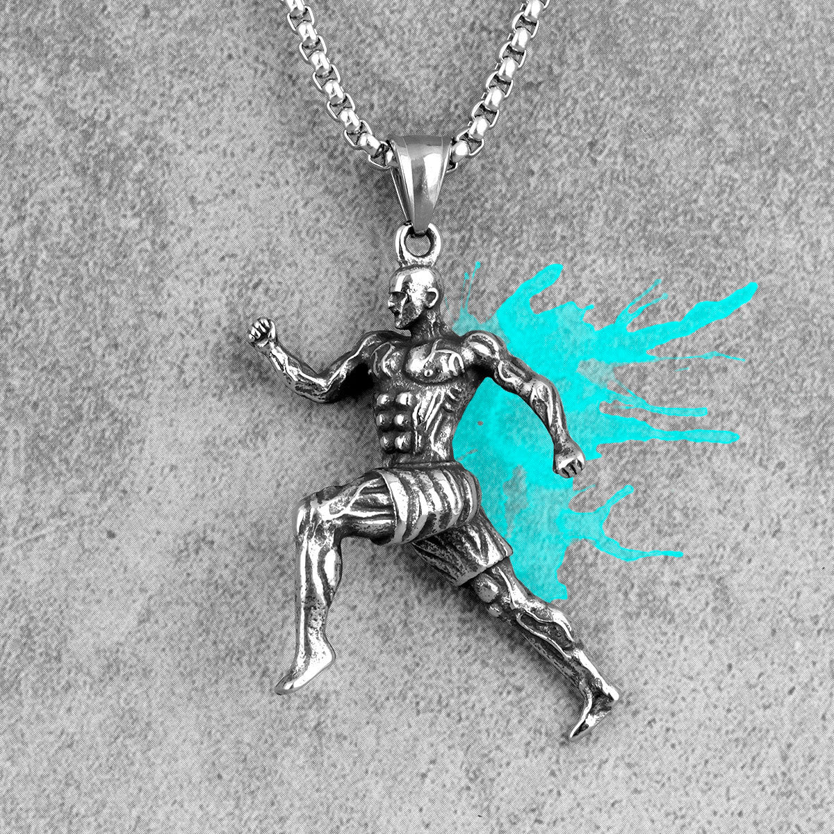 Runner | 316l No Fade Stainless Steel Fitness Bodybuilding Running Gym Rat Pendant Chain