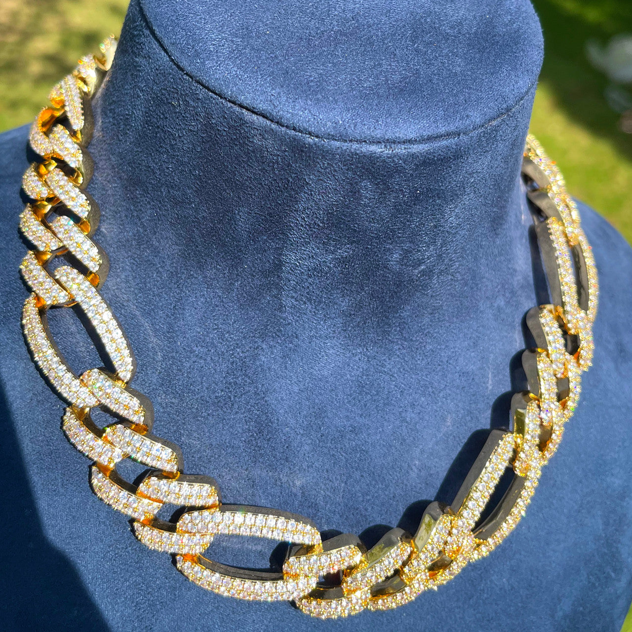 The Cubaro | Cuban Link Figaro Mixed Prong Set Link VVS Diamond Hip Hop Chain