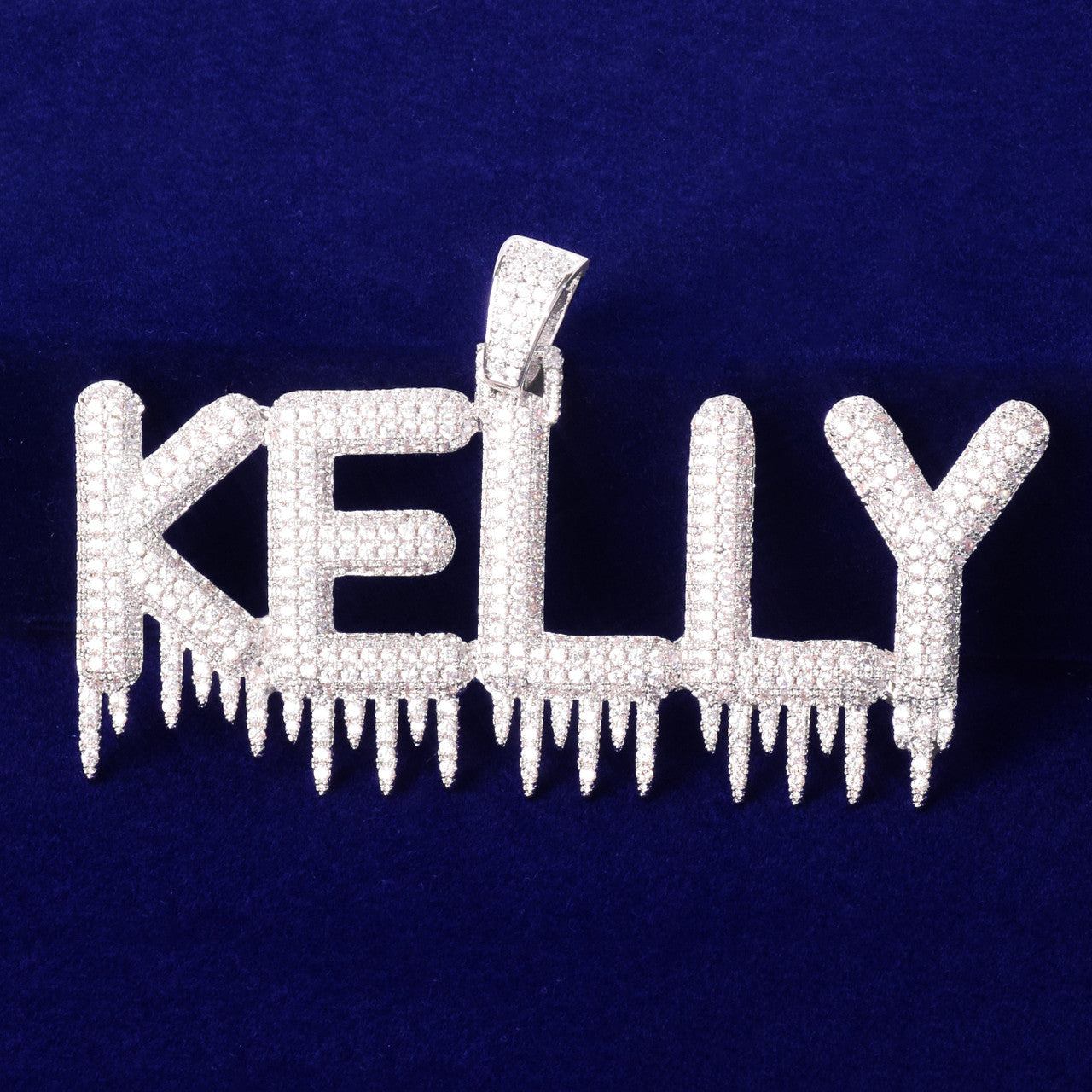 18k Gold 925 Silver Flooded Ice Bubble Drip Ice Sickle Custom Hip Hop Pendant Chain Necklace