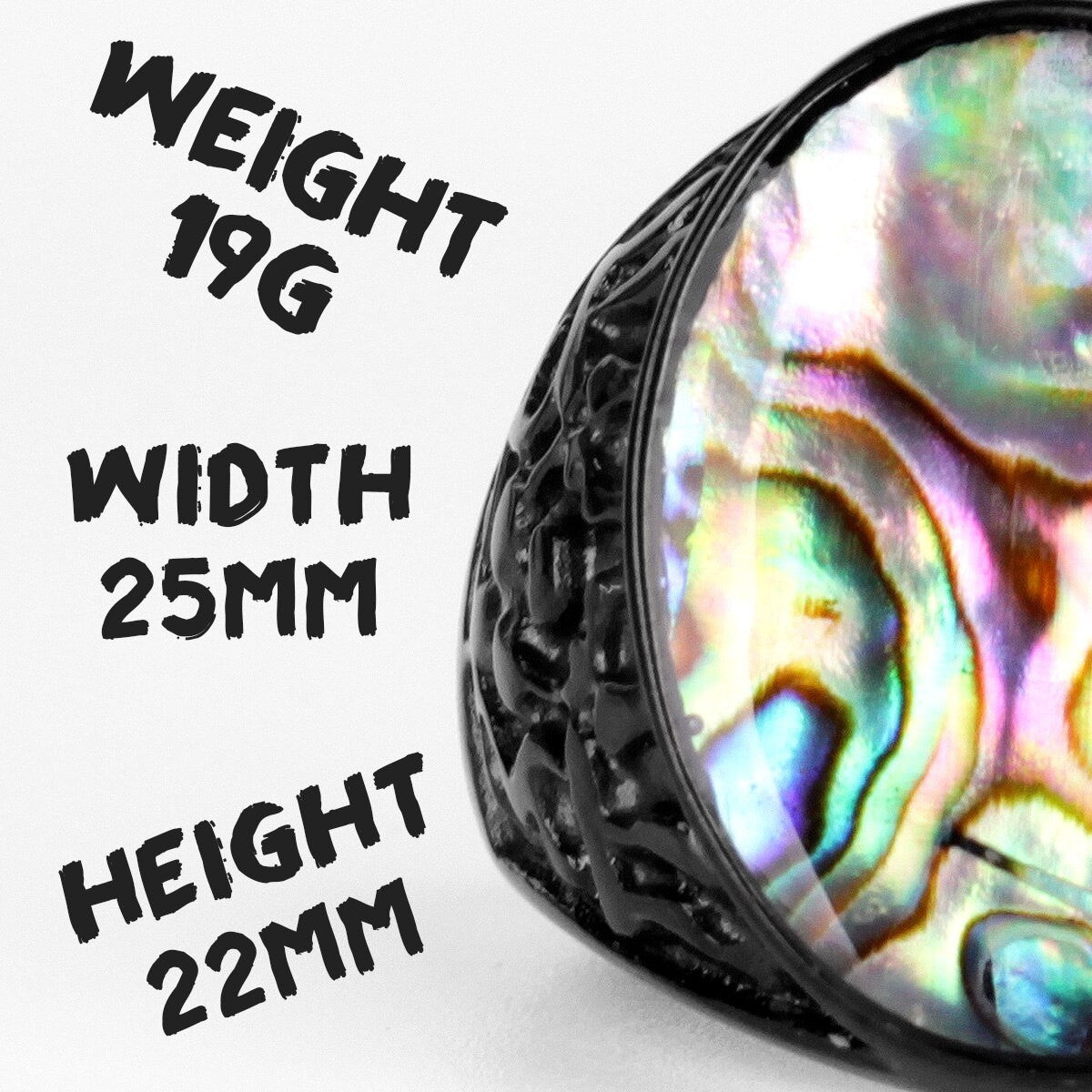 14k Gold Black over Solid No Fade 316L Stainless Steel Unique Luxury Pearl Rings