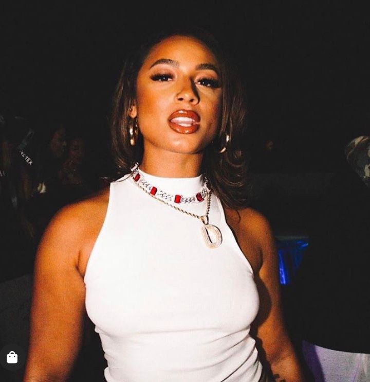 Ladies 13mm Micro Pave 6 Color Gemstone Hip Hop Miami Cuban Link Chain Necklace