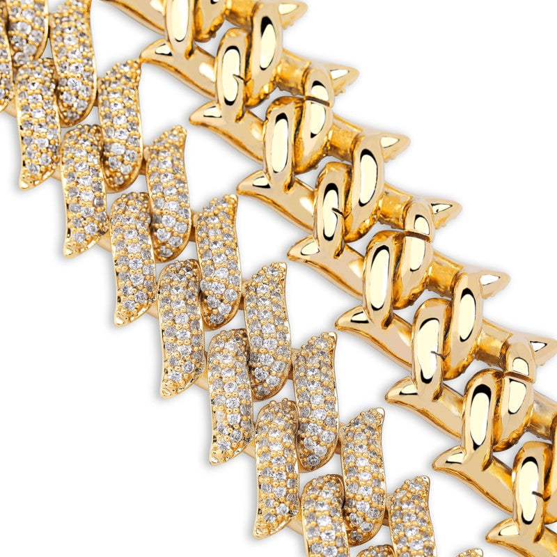 16mm Big Box Clasp 14k Rose Gold Silver Flooded Ice Miami Cuban Link AAA Micro Pave Stone Chain