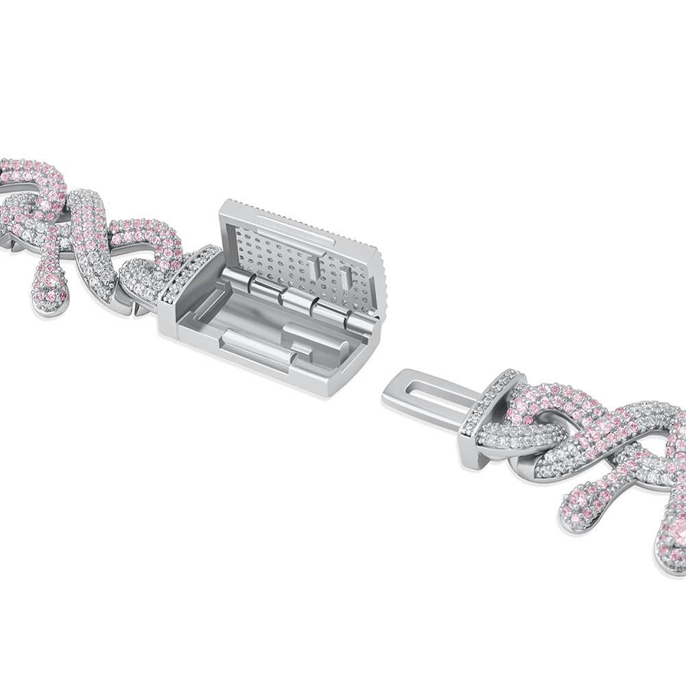 Flooded Ice All Drip Drop Drooling Lips Hip Hip 14k White Yellow Rose Gold Bling Chain Necklaces