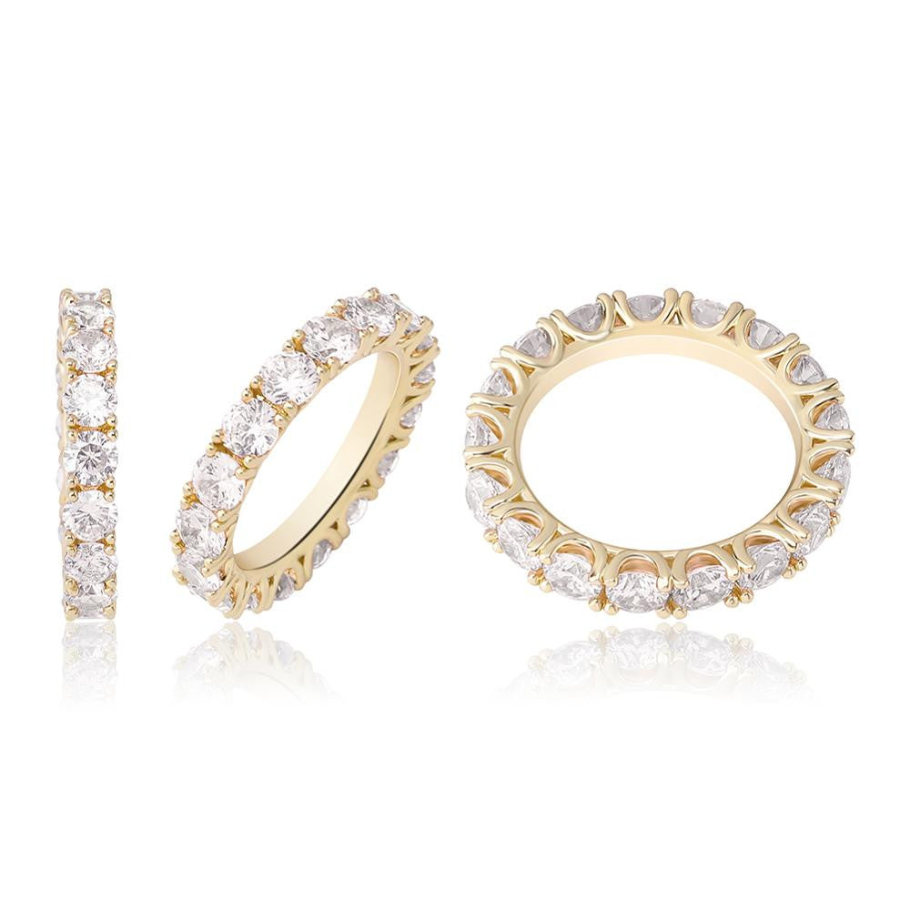 High Fashion Simulate Diamond Personality Flooded Ice Bling Rings