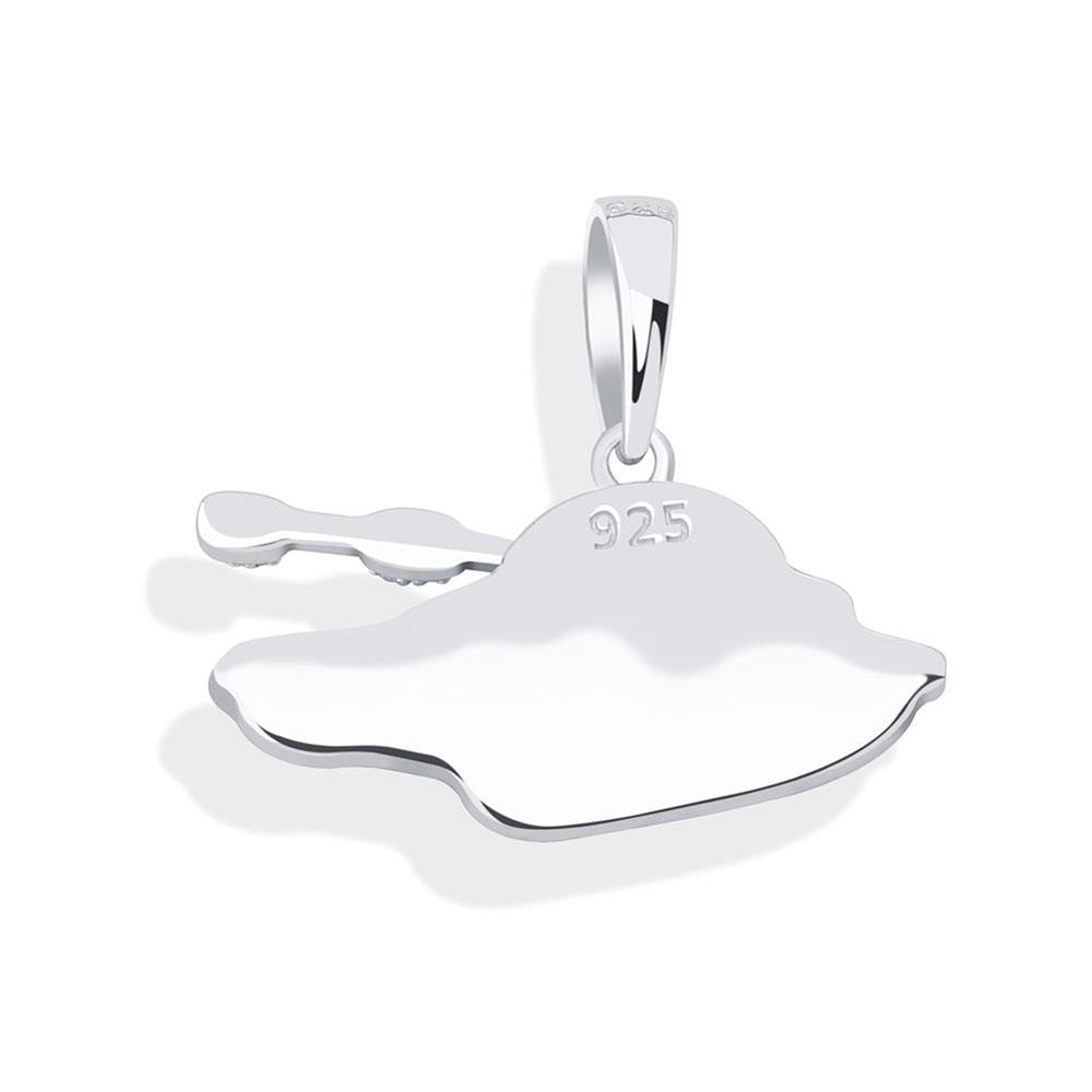 Ladies 14k Rose Gold 925 Solid Sterling Silver Hip Hop Tank Girl Pendant Necklace