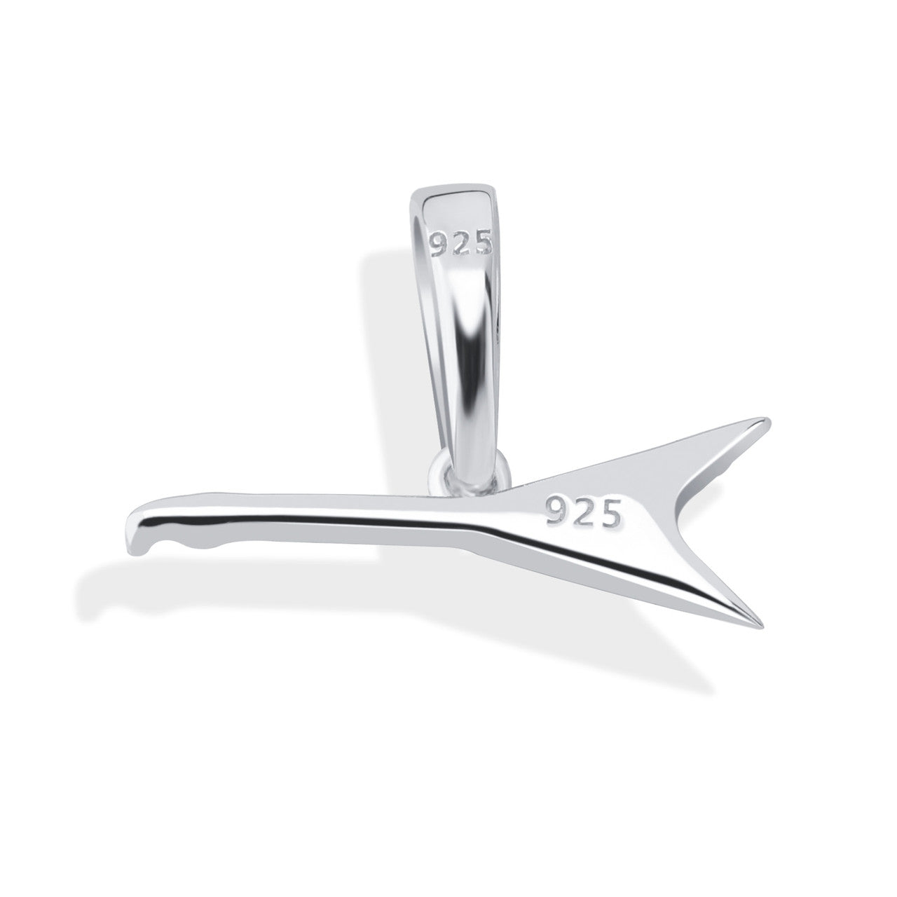 White Rose Gold Silver 925 Sterling Silver 80's Rocker Guitar Street Rock Micro Pendant Chain Necklace