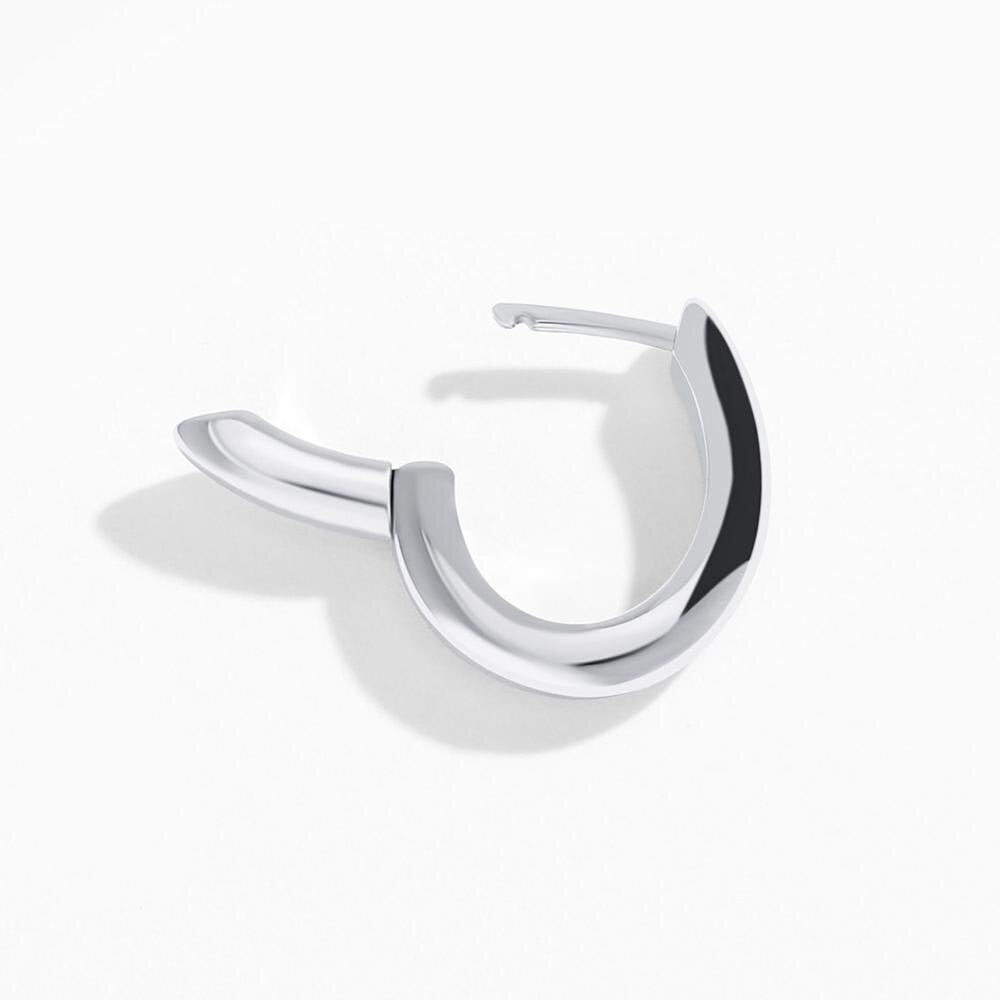 Solid .925 Sterling Silver Oval Loop Silver Gold Rose Gold Earrings