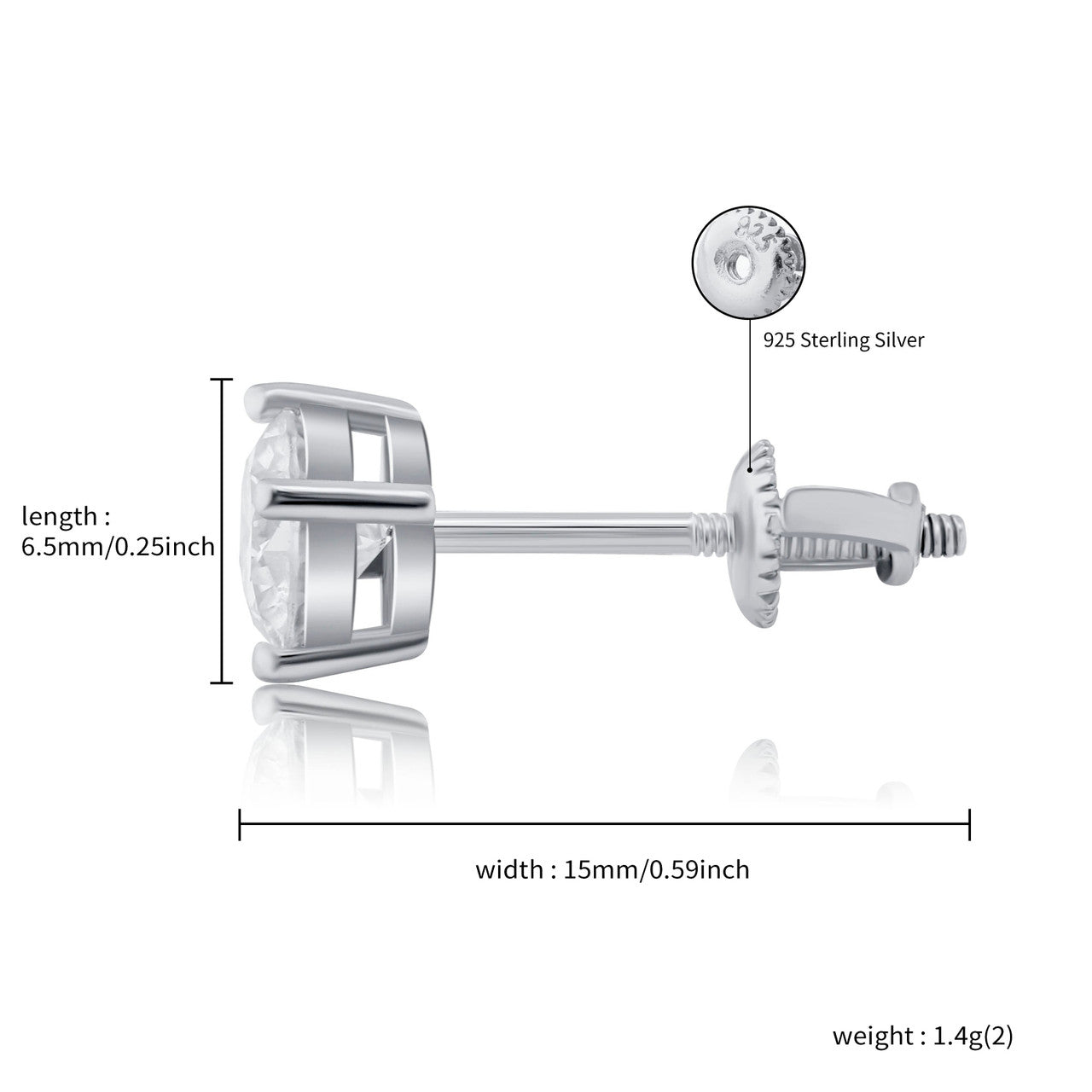 0.1ct - 1ct Flooded Ice Real Moissanite Iced Bling Hip Hop Earrings